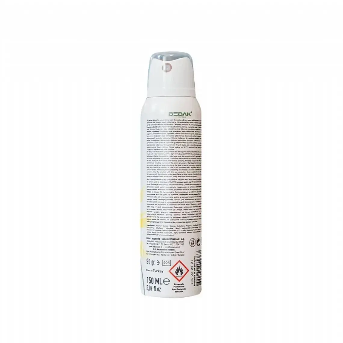 Bebak Güneş Koruyucu Spreyi 50+ Spf 150 ml