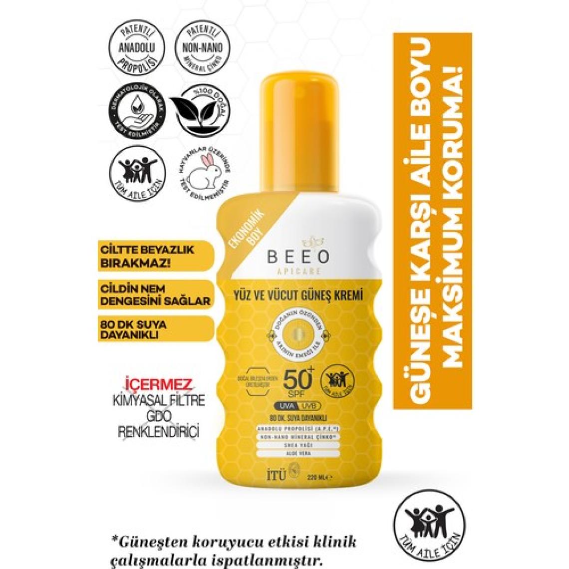 BEE'O  Apicare Propolisli Yüz ve Vücut Güneş Kremi