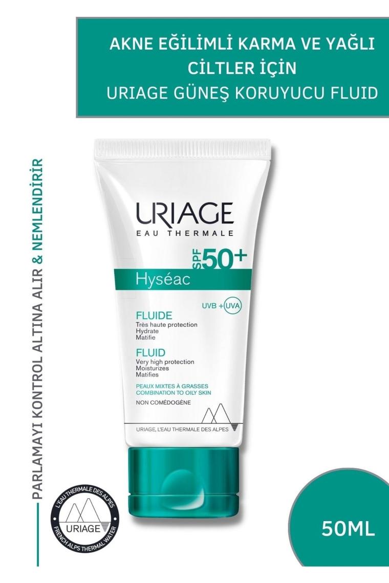 Hyseac Fluide Spf50+ 50 Ml Akne Eğilimli Karma Ve Yağlı Ciltlere Özel Güneş Koruyucu 50+