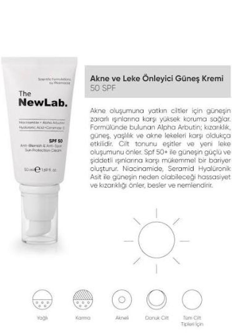 The NewLab. The Newlab ve Leke Güneş Kremi 50 Spf (Uva/uvb Pa++++ ) 50 ml