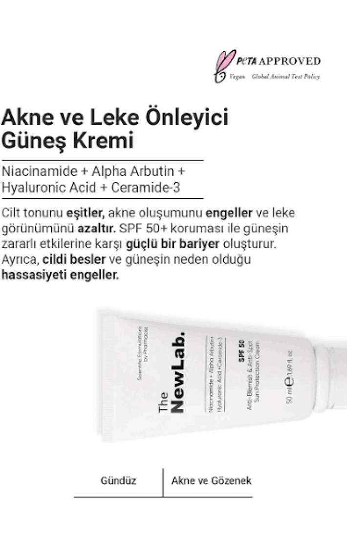 The NewLab. The Newlab ve Leke Güneş Kremi 50 Spf (Uva/uvb Pa++++ ) 50 ml