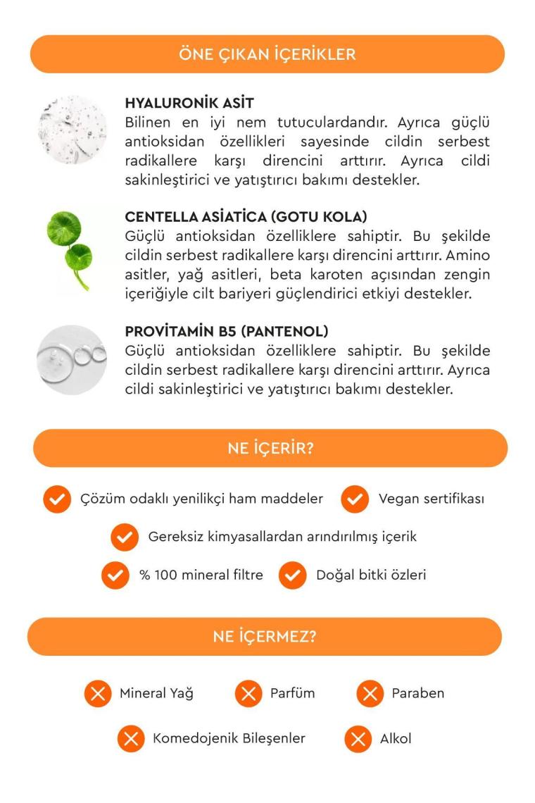 %100 Mineral Güneş Koruyucu Krem Spf50 Pa , 50 ml