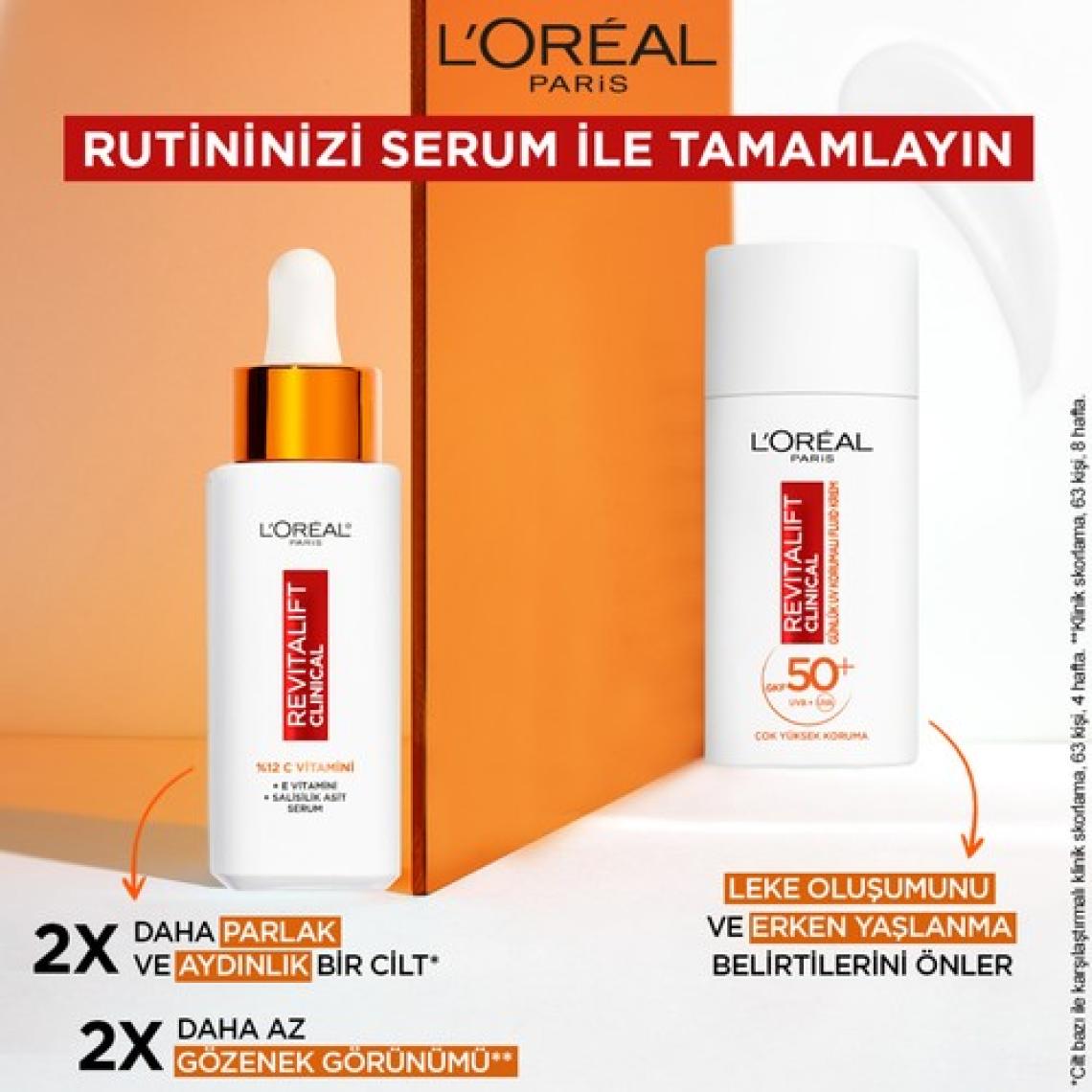 L'Oréal Paris Revitalift Clinical Spf 50+ Günlük Yüksek Uv Korumalı Yüz Güneş Kremi 50Ml