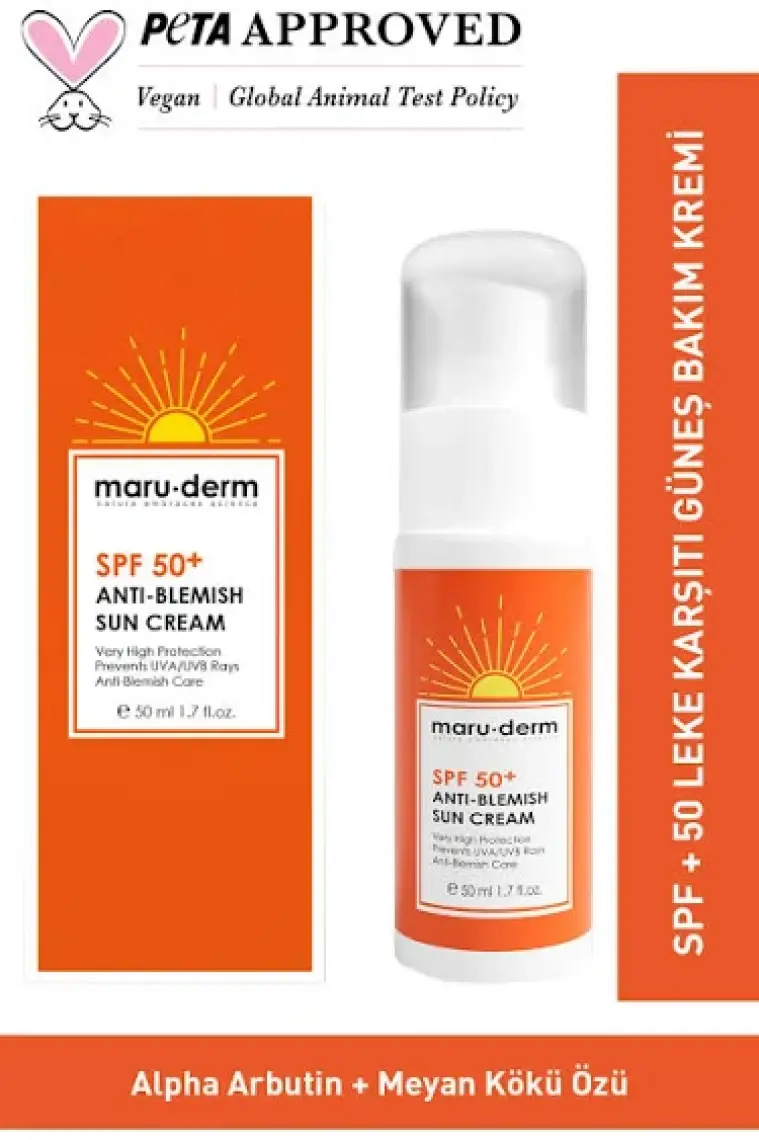 Maru.derm Spf+ 50 Leke Karşıtı Güneş Kremi 50 ml