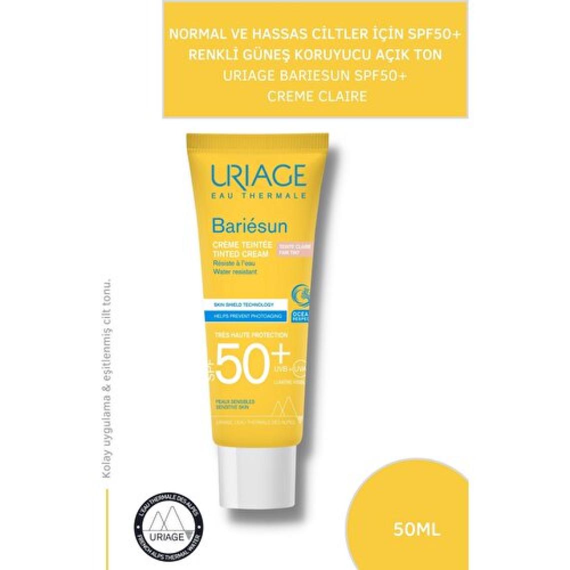 Urıage Bariesun Spf 50+ Creme Claire T 50 Ml Renkli Gübeş Koruyucu 50 Faktör Güneş Koruyucu