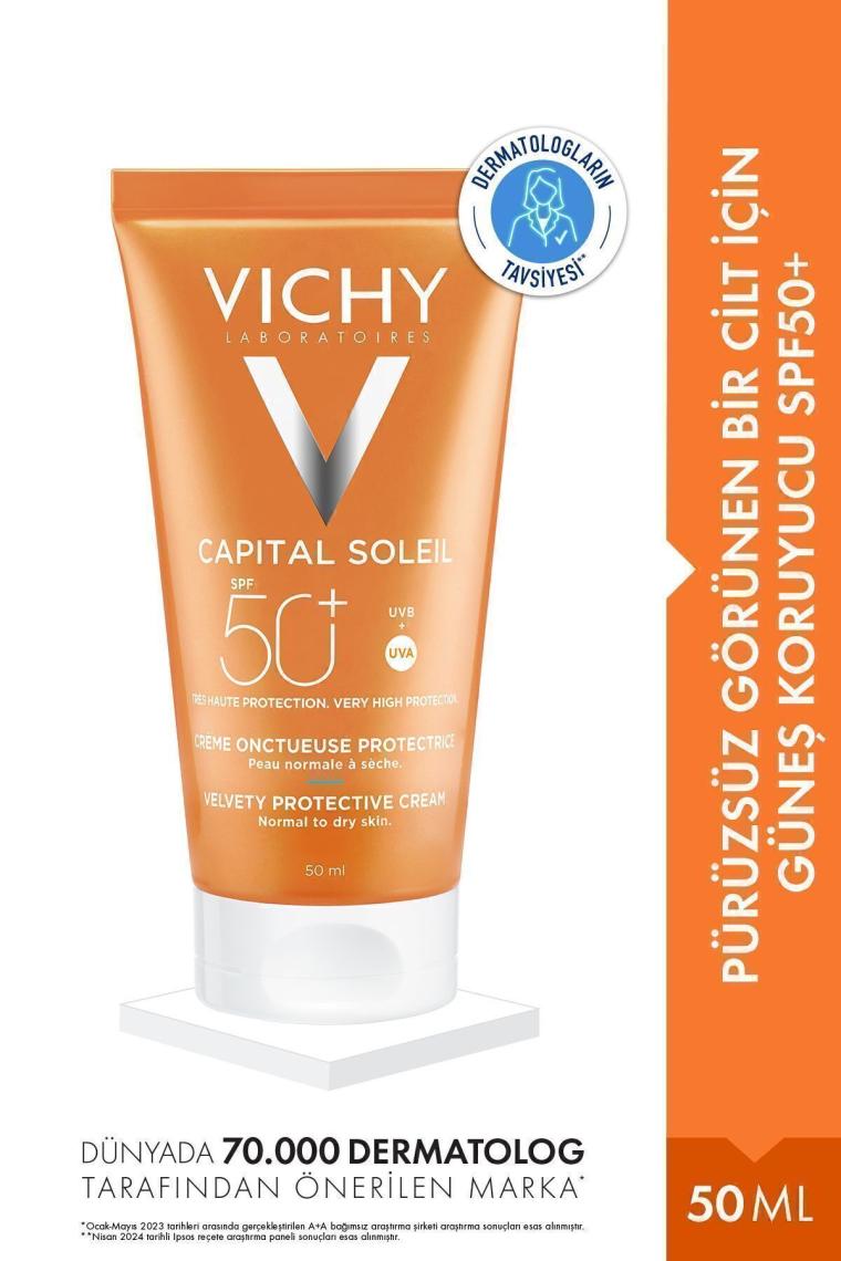 Vichy Capital Soleil Pürüzsüz Görünen Bir Cilt İçin Güneş Koruyucu SPF50+