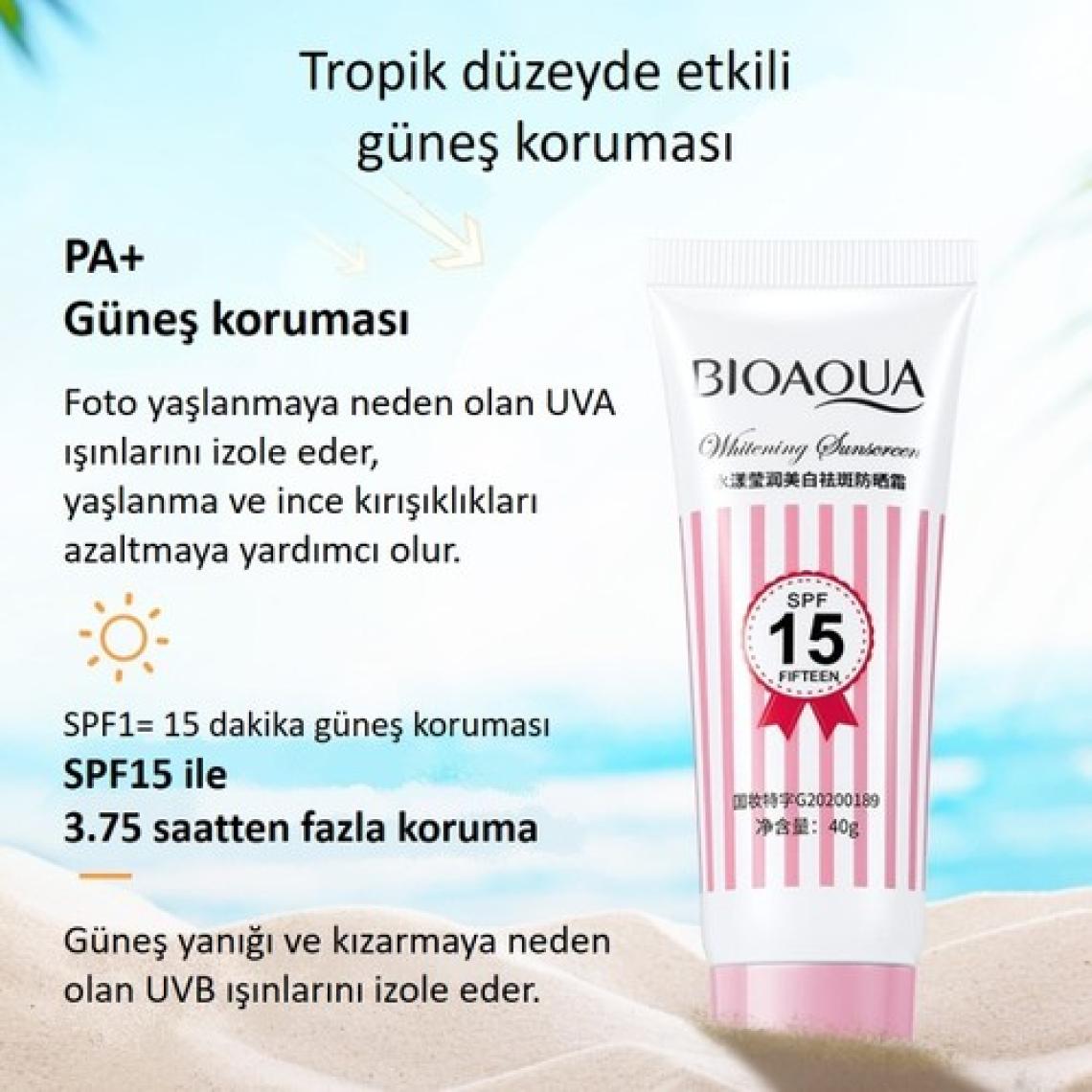 Bioaqua  Niacinamide Ve Meyan Köklü Beyazlatıcı Güneş Koruyucu SPF15 Nemlendirici Krem 40 gr