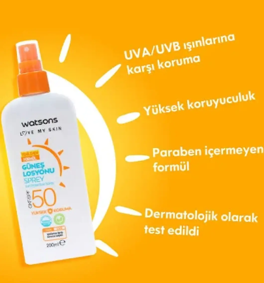 Watsons Çocuk Güneş Losyonu Trigger Sprey Spf 50 200 ml