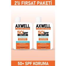 Axwell Spf 50+ 2li  Seti Leke Karşıtı Nemlendirici Yüksek Koruma Güneş Kremi 100ML