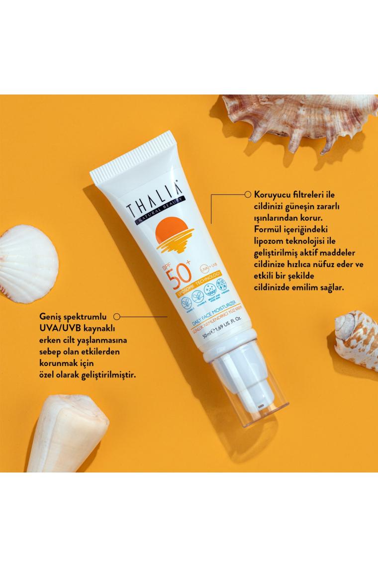 Lipozom Teknolojisi Günlük Nemlendirici Güneş Yüz Kremi 50spf 50ml