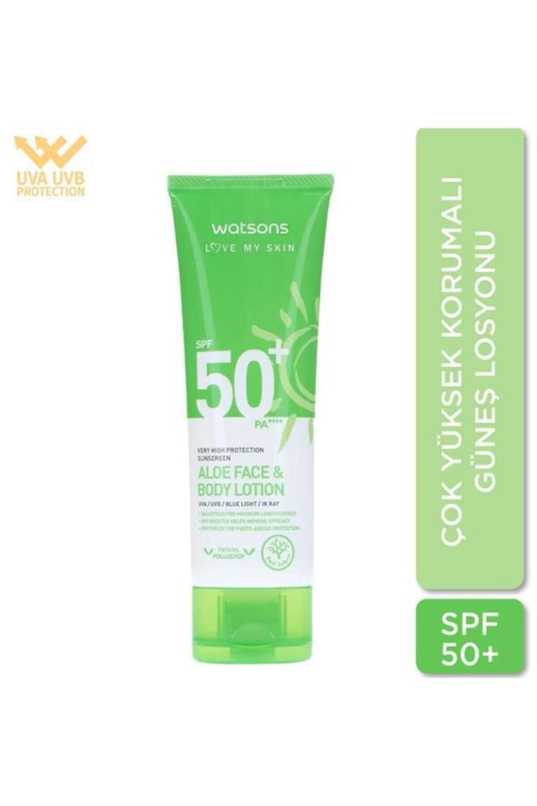 Watsons Protect. Aloe Face&bodylotıon SPF50 100ML