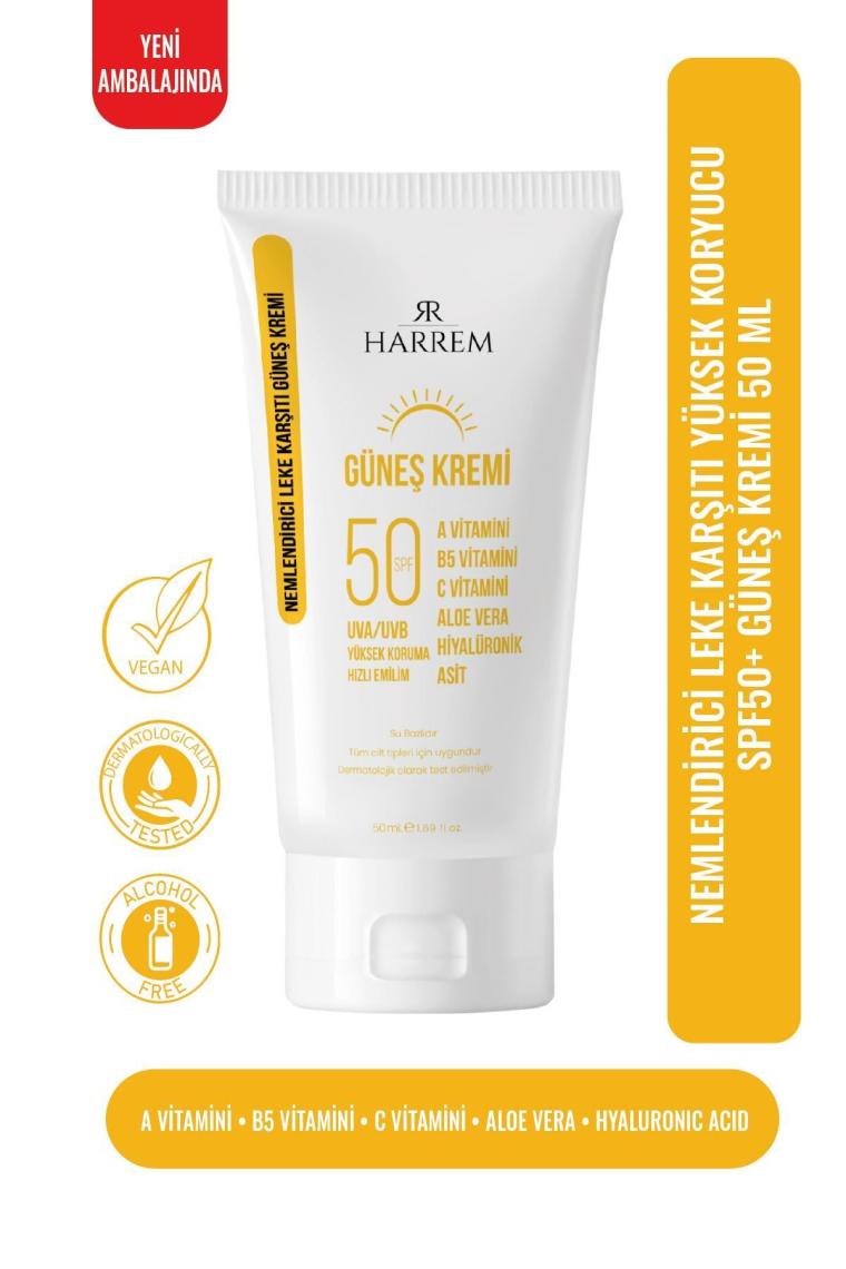 Nemlendirici Leke Karşıtı Spf50+ Güneş Kremi 50 Ml