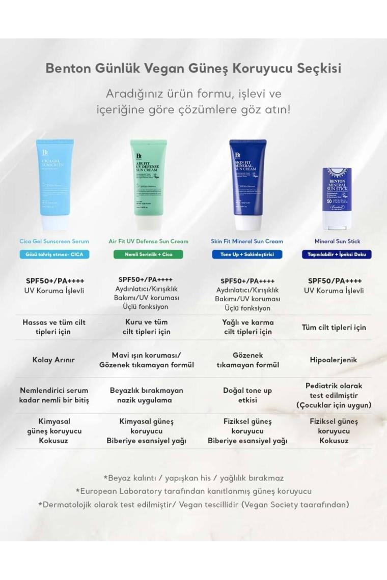 Mineral Sun Stick SPF50 PA++++ 15g  - %100 Fiziksel Vegan Stick Güneş Koruyucu