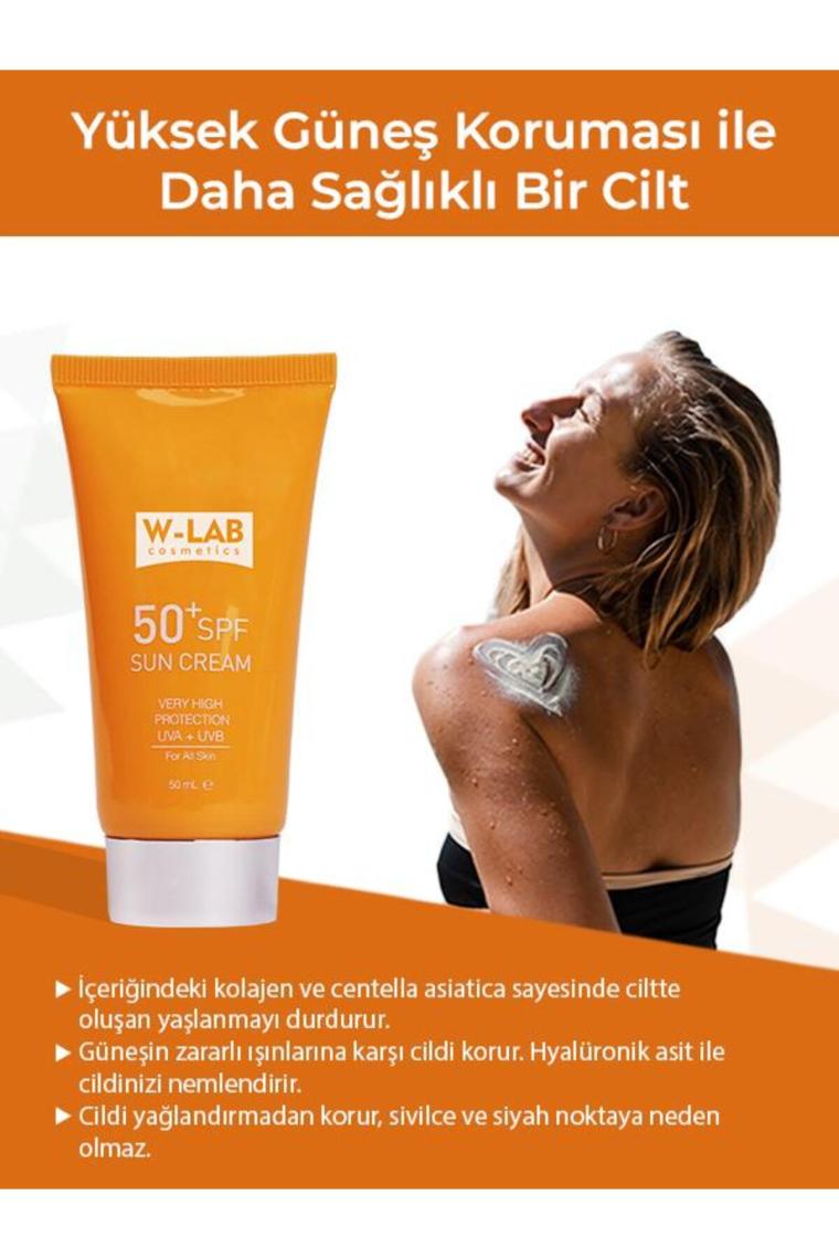 W-lab Sun Cream Spf50+ Güneş Koruyucu 50 Ml