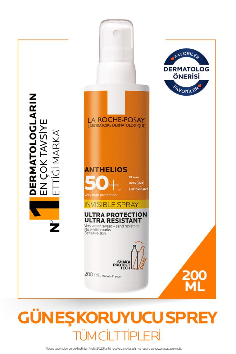 Anthelios SPF50+ Invisible Yüksek Korumalı Vücut Güneş Kremi Spray 200ml