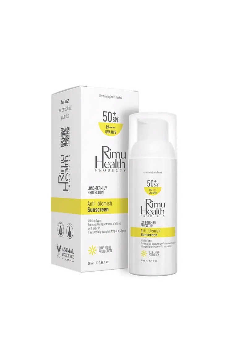 Rimu Health Products Lekeli Ciltler İçin Cilt Tonu Eşitleyici Aydınlatıcı 50 Spf Güneş Kremi