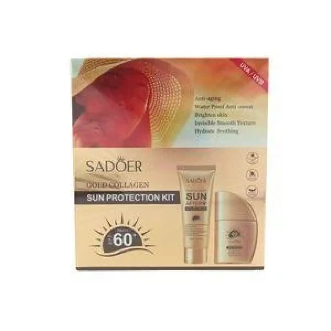 Sadoer Altın Kolajen Güneş Koruma Kremi Seti - Spf 60+ (2 Parça)