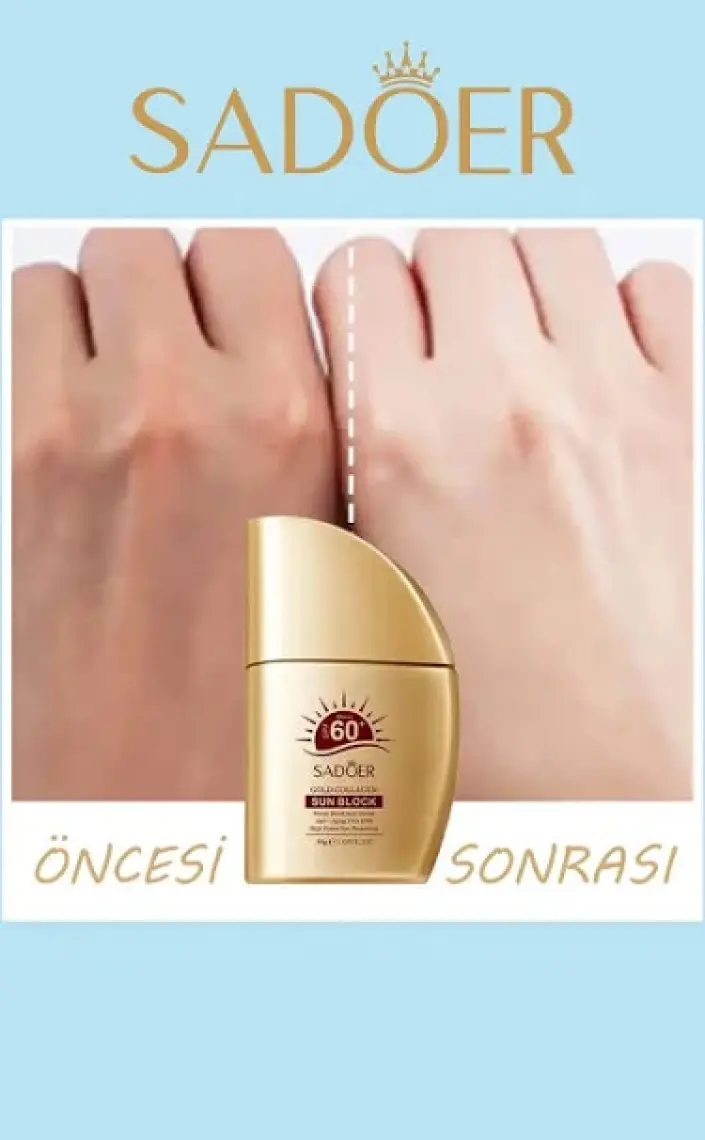 Sadoer Altın Kolajen Güneş Koruma Kremi Seti - Spf 60+ (2 Parça)