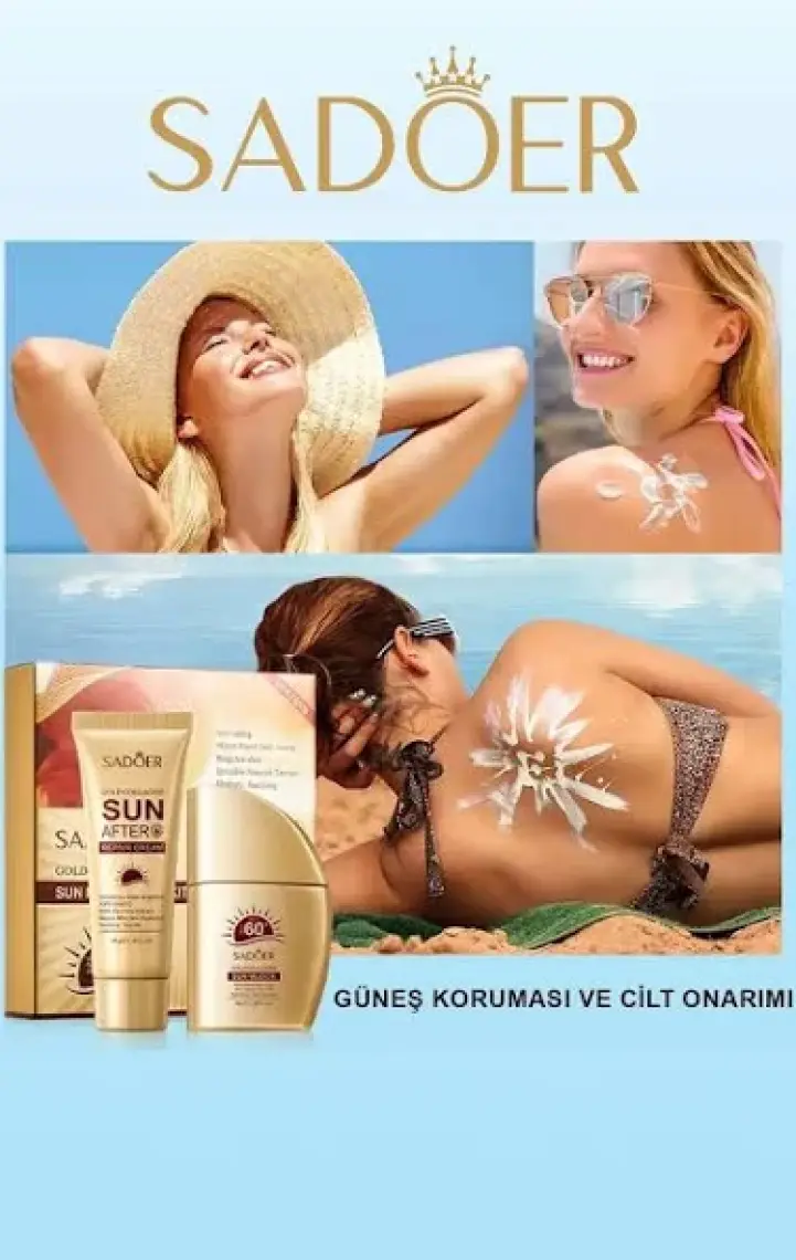 Sadoer Altın Kolajen Güneş Koruma Kremi Seti - Spf 60+ (2 Parça)