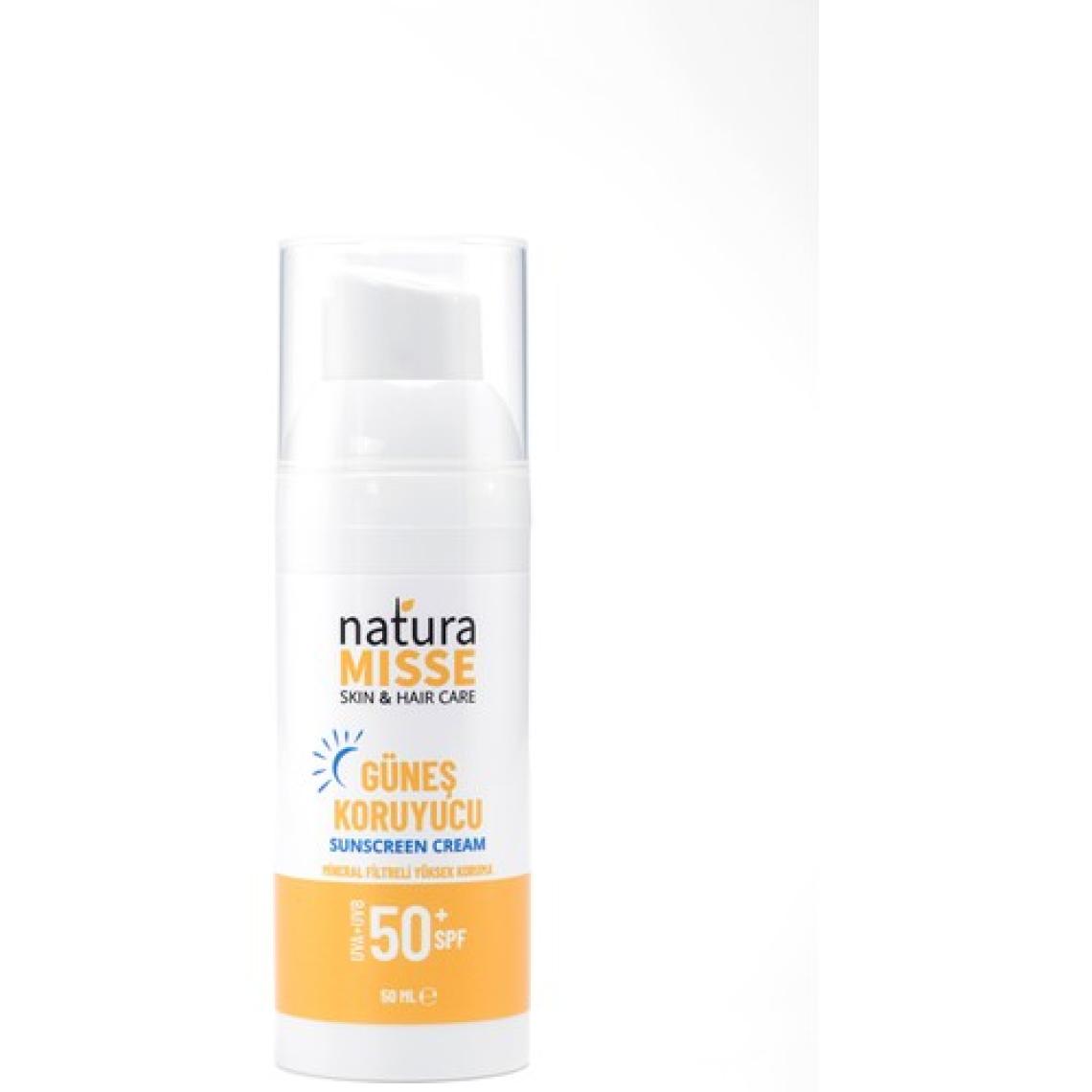 NaturaMisse Doğal Güneş Kremi 50 Ml UVA+UVB SPF 50+ Leke Karşıtı Bakım- Yüksek Koruma
