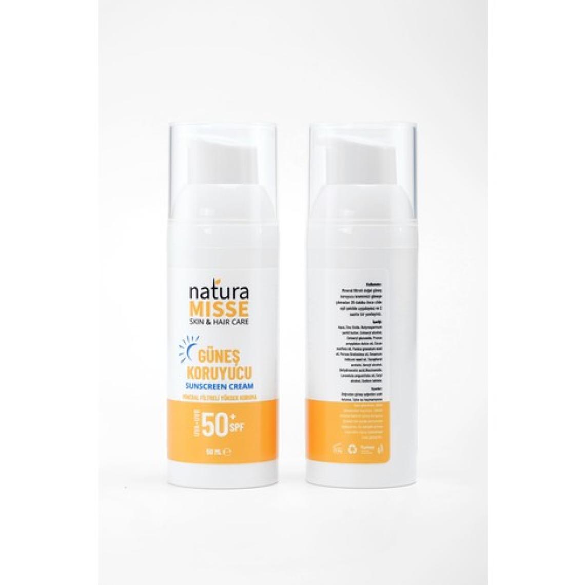 NaturaMisse Doğal Güneş Kremi 50 Ml UVA+UVB SPF 50+ Leke Karşıtı Bakım- Yüksek Koruma