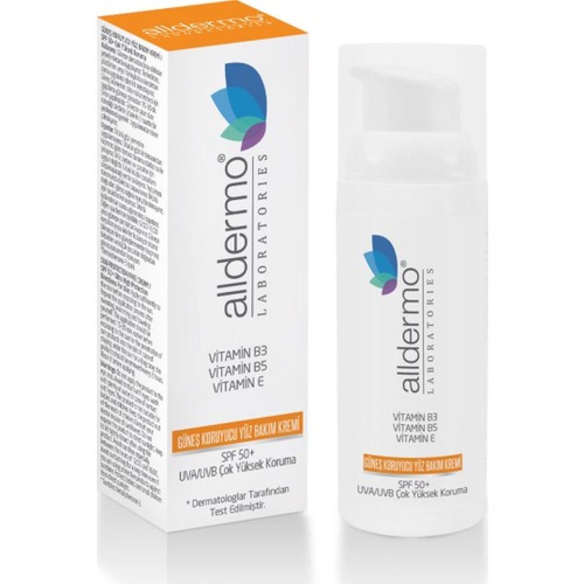 Alldermo Güneş Koruyucu Yüz Bakım Kremi Spf 50+ 50 ml