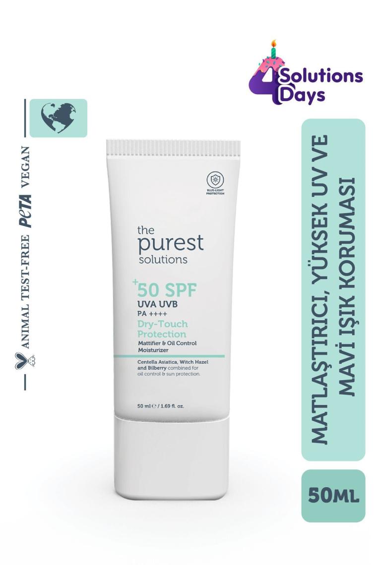 Yağlı Ve Karma Ciltler Için Matlaştırıcı Güneş Koruyucu Krem Spf 50, 50 Ml.