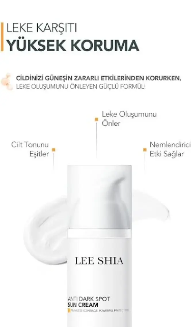 Lee Shia Leke Karşıtı Spf 50+ Yüksek Korumalı Güneş Kremi 50 ml