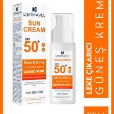 Spf 50 Yüz Ve Vücut Koruma Leke Karşıtı Güneş Kremi 100 ml - Suya Dayanıklı Karma Ciltler