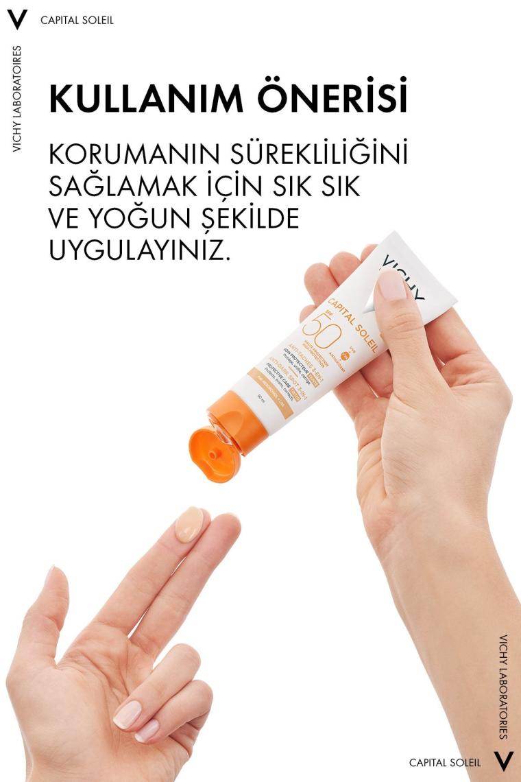 Vichy Capital Soleil Leke Karşıtı Güneş Koruyucu SPF50+ Tüm Ciltler İçin