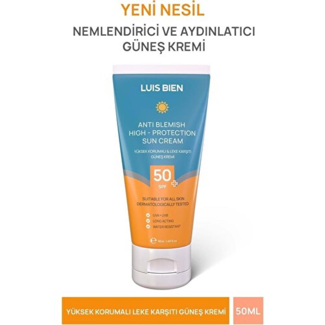Luis Bien Leke Karşıtı Spf +50 Tüm Ciltler Için Yüksek Korumalı Güneş Kremi 50 ml