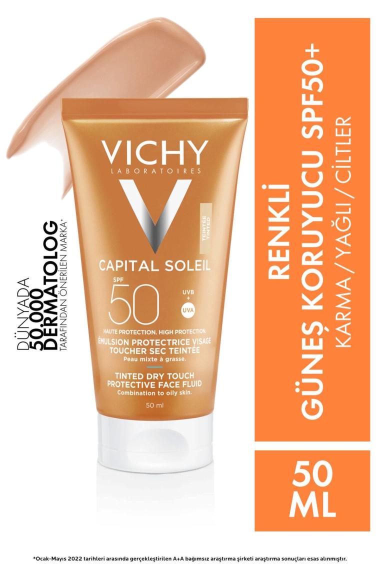 Ideal Soleil Karma Ve Yağlı Cilt Spf50 Renkli Güneş Koruyucu Emülsiyon 50ml