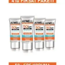 Axwell Spf 50+ 4 Lü Fırsat Seti Leke Karşıtı Nemlendirici Yüksek Koruma Güneş Kremi 50 ml