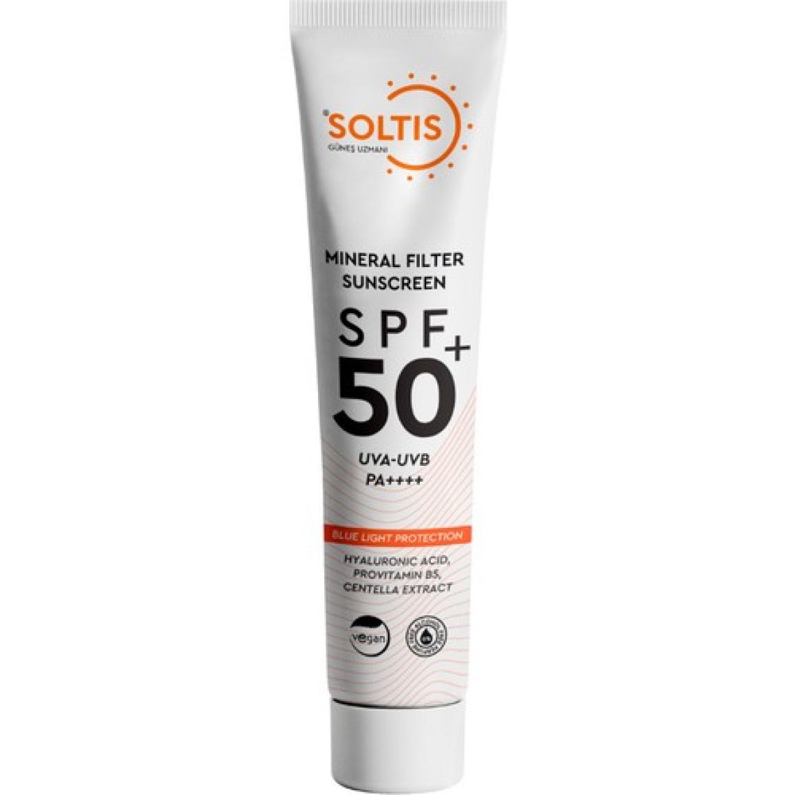Soltis % 100 Mineral Güneş Koruyucu Krem SPF50+ PA++++, 50 ml