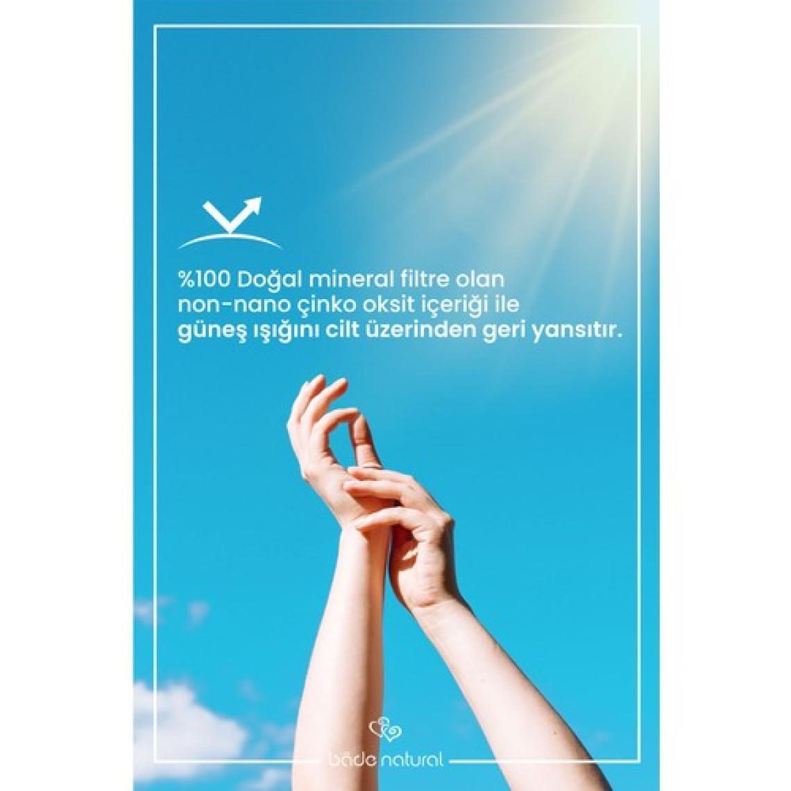 Bade Natural 50 Spf  Mineral Filtreli ve Doğal Yüksek Korumalı Güneş Stick