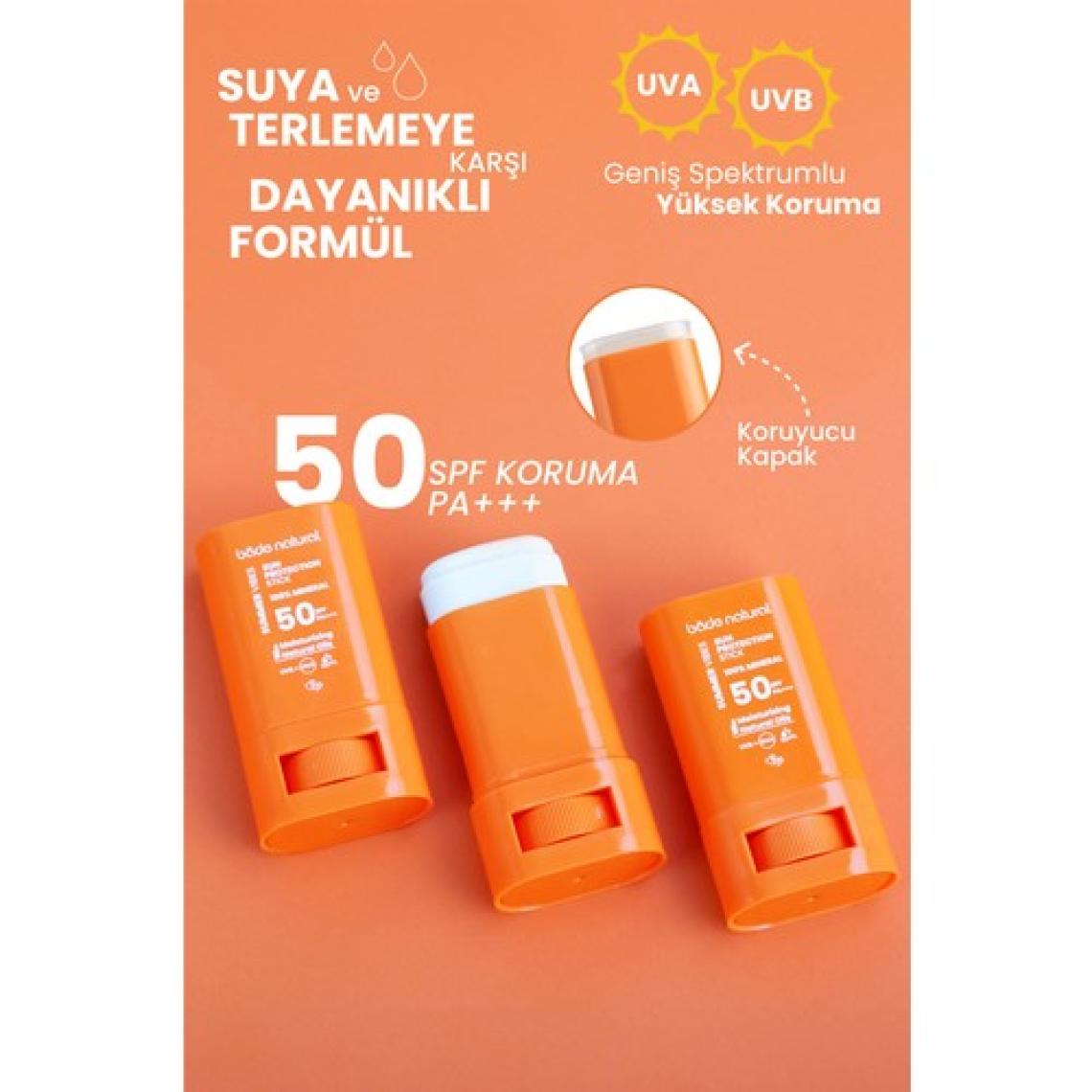 Bade Natural 50 Spf  Mineral Filtreli ve Doğal Yüksek Korumalı Güneş Stick