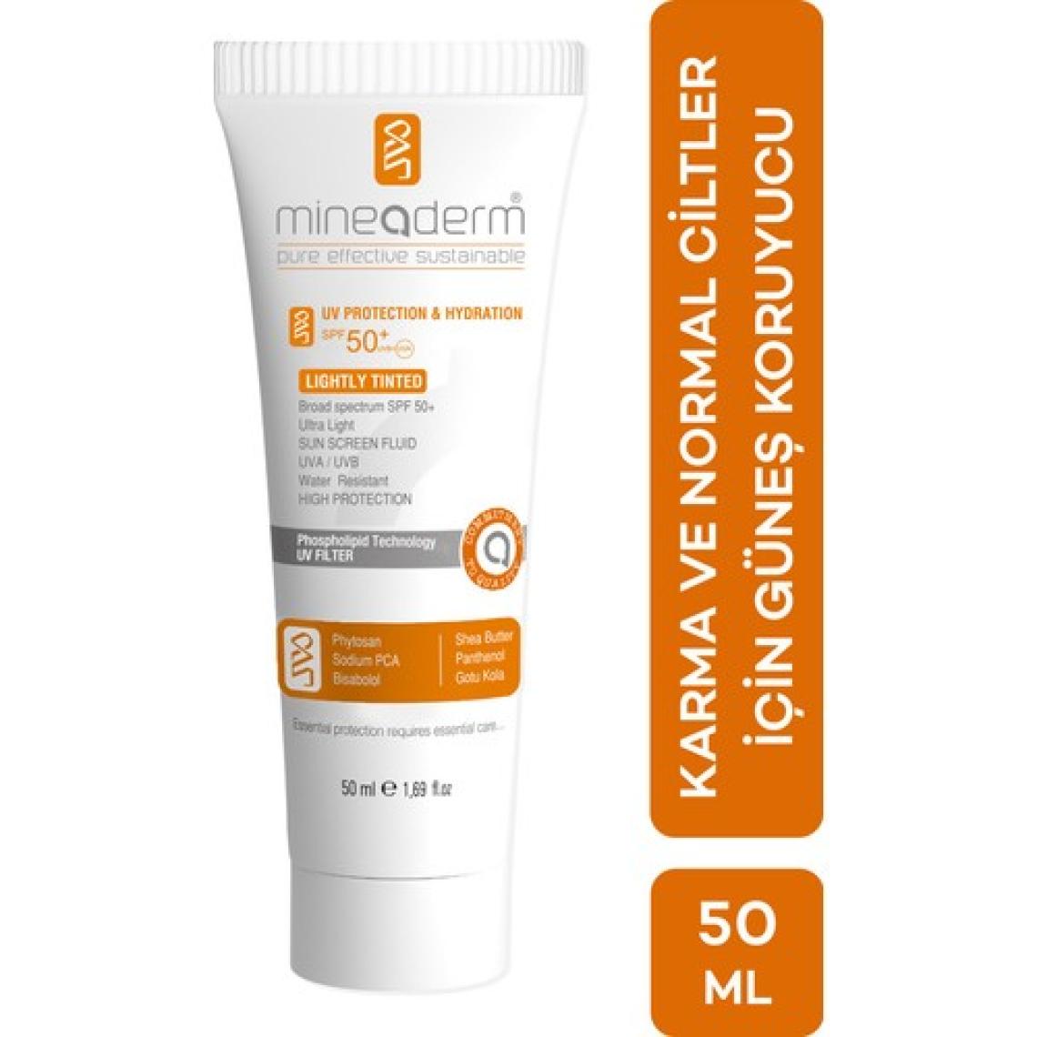 Mineaderm Uv Protection & Hydration Lightly Tinted / Renkli Uv Koruma ve Nemlendirici Güneş Kremi Spf 50+ / 50 ml