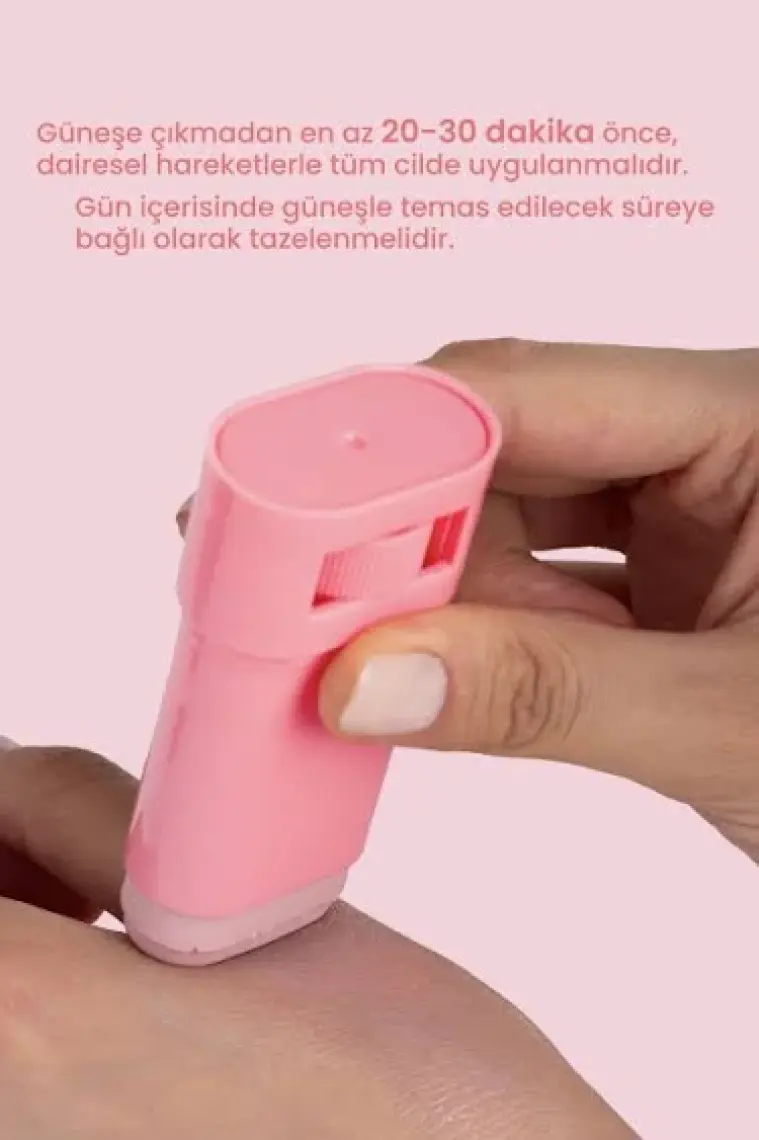 Bade Natural 50 Spf Ton Eşitleyici ve Cilt Aydınlatıcı Pembe Yüksek Korumalı Güneş Koruyucu Stick