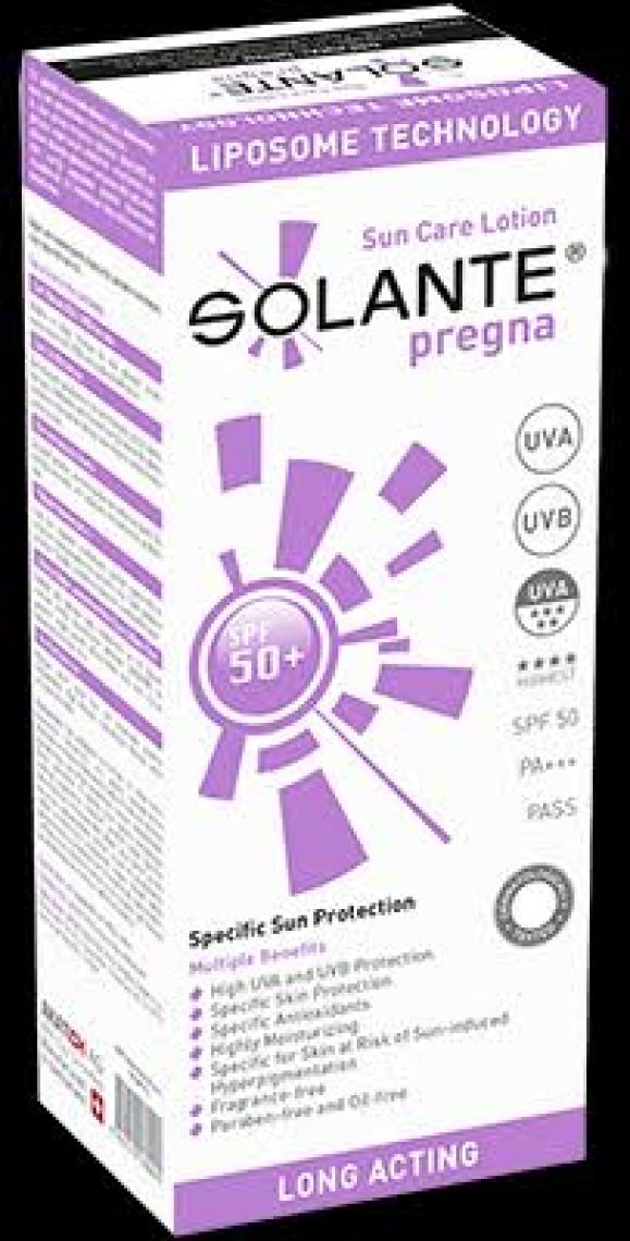 Solante Pregna Spf 50+ 150 ml  Gebelik Dönemi Için Özel Güneş Koruma Kremi