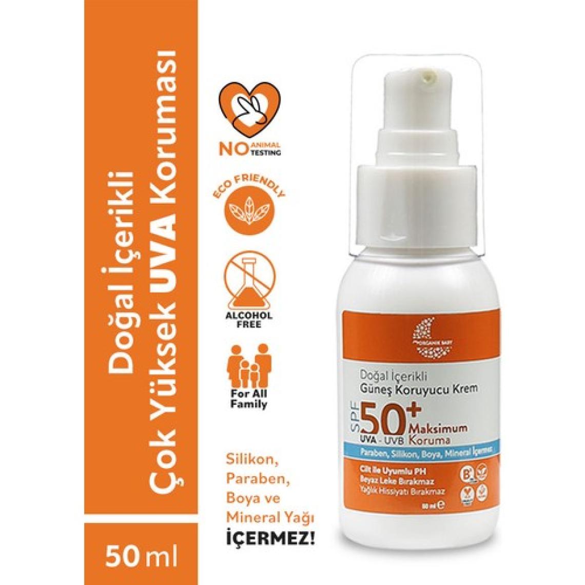 Organik Baby Doğal İçerikli Bebek Çocuk ve Yetişkin 2'li Set Güneş Kremi Leke Karşıtı 50 Spf Tüm Ciltler 50 ml