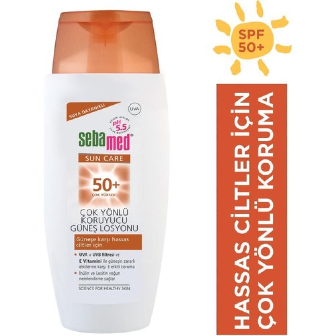 Sebamed Güneş Losyonu SPF 50 - Hassas Ciltler İçin Paraben İçermeyen, Yüksek UVA/UVB Koruma ve Nemlendirici Formül, 150 ml
