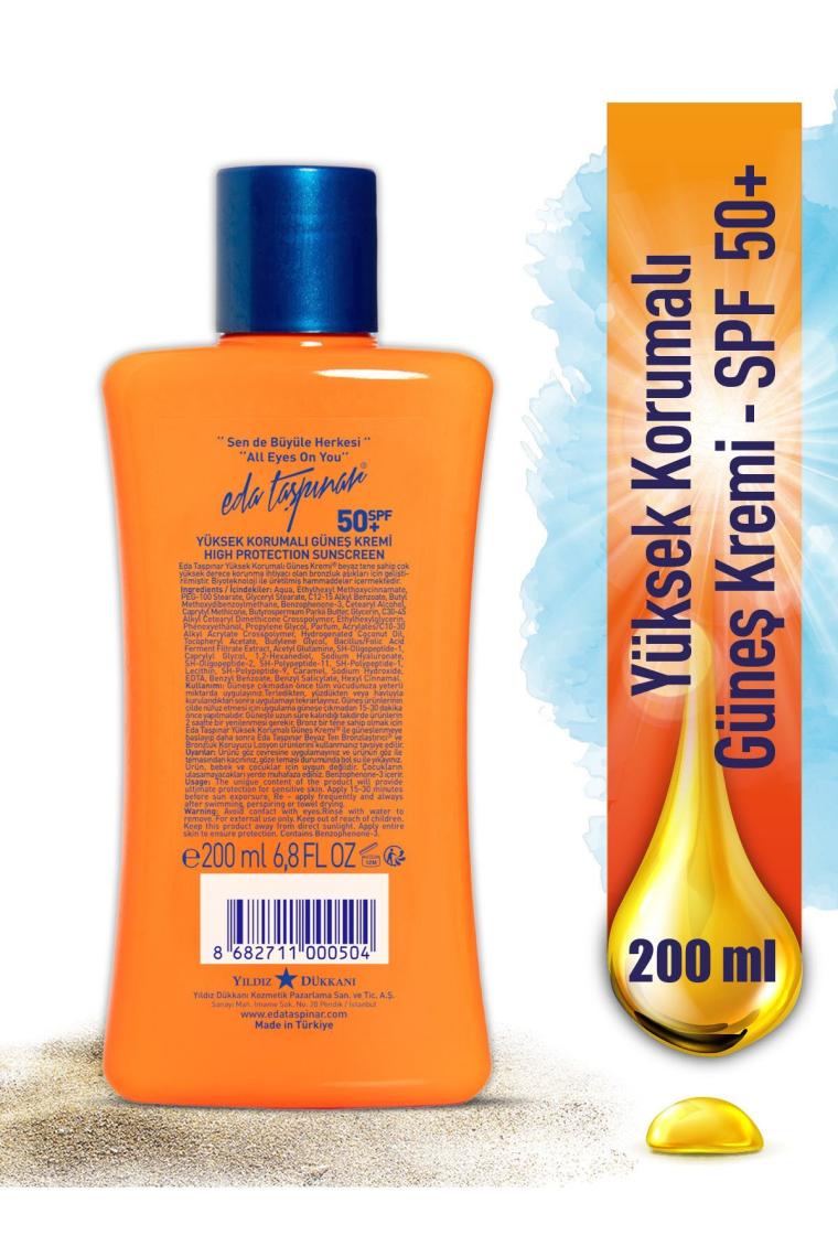 Eda Taşpınar Yüksek Korumalı 50 Faktör Güneş Kremi 200 ml