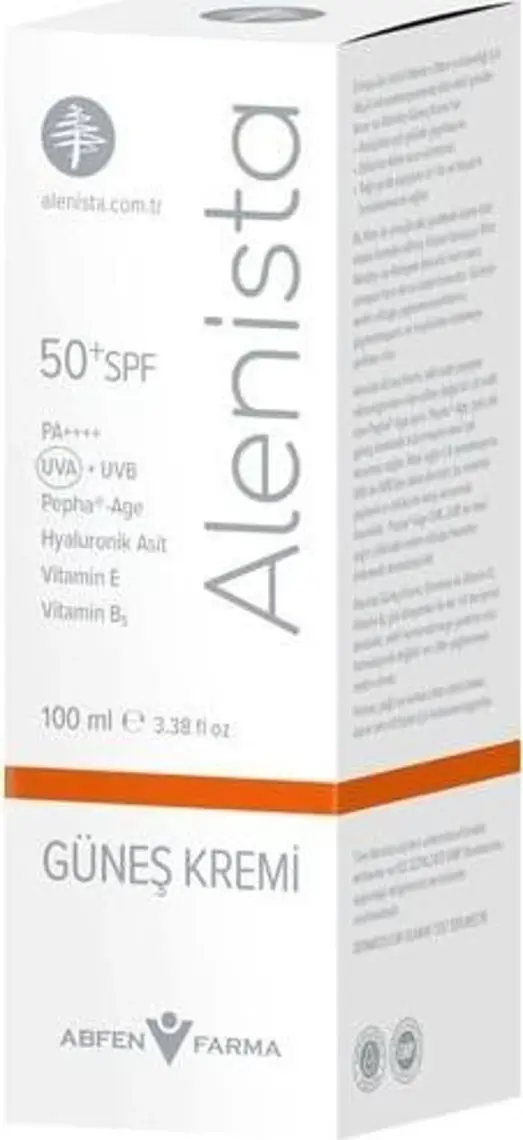 Abfen Farma Alenista Yüksek Korumalı, Vitaminli 50+ Spf Güneş Kremi 100 ml