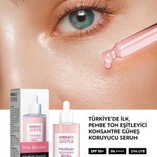 Koreaco Blocker Pink Saf Spf 50+ Ton Eşitleyici Yüksek Uvb+Uva Korumalı 50ML Güneş Serumu