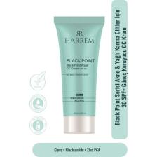 Harrem Akneli & Yağlı Karma Ciltler Için 30SPF Güneş Koruyucu cc Krem Black P.int 50ML