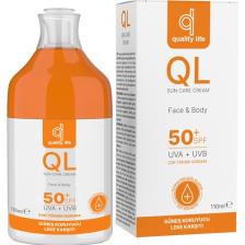 QL Yüz Güneş Kremi  50 SPF Faktör Leke Karşıtı 110 ML  Su Bazlı Kuru - Yağlı - Karma Ciltler İçin
