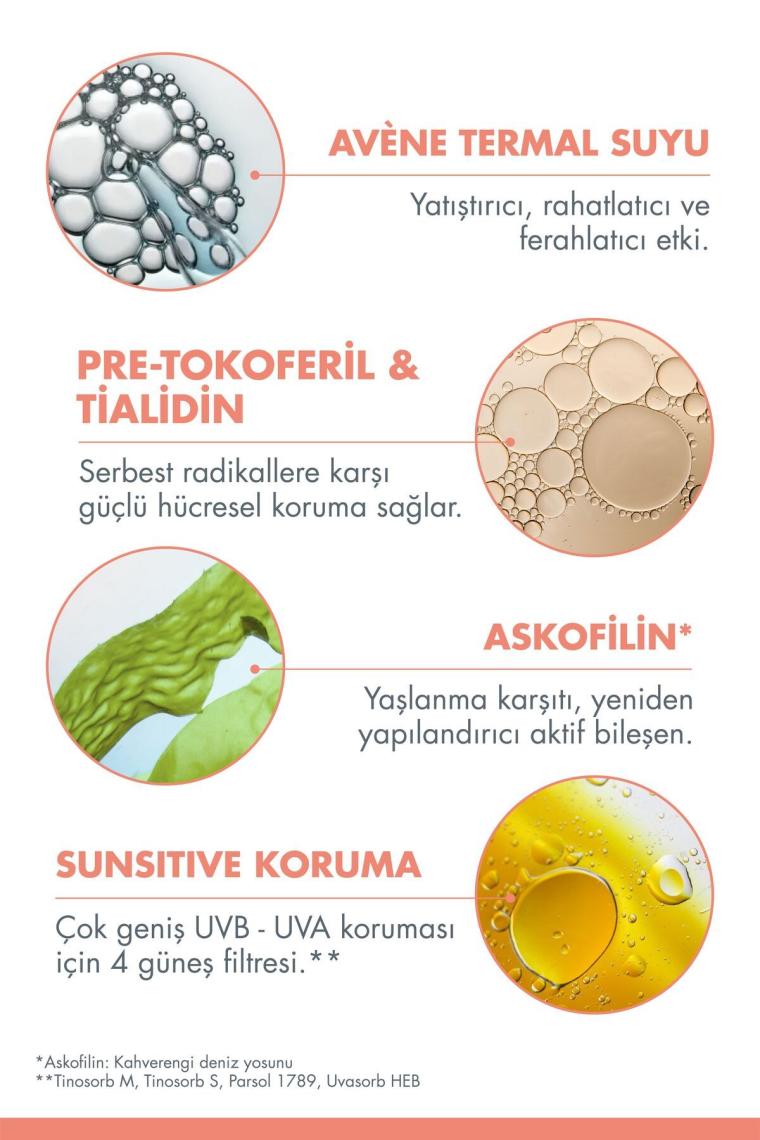Avene Solaire Hassas Cilt Yaşlanma Karşıtı Güneş Kremi Spf 50 50 ml
