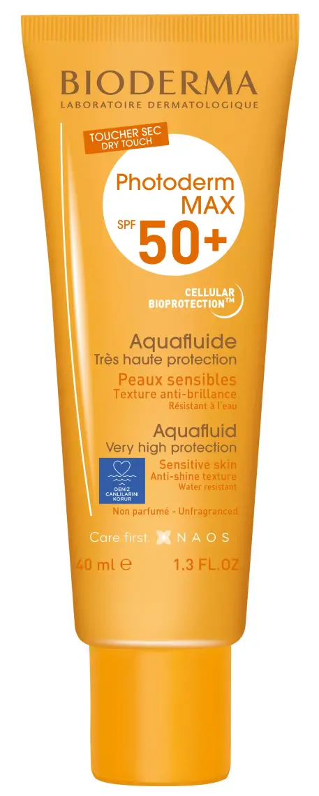Bioderma Photoderm Aquafluide Invisible Güneş Kremi SPF50+ - Hassas Ciltler İçin Matlaştırıcı ve Geniş Spektrum Koruma, 40 ml