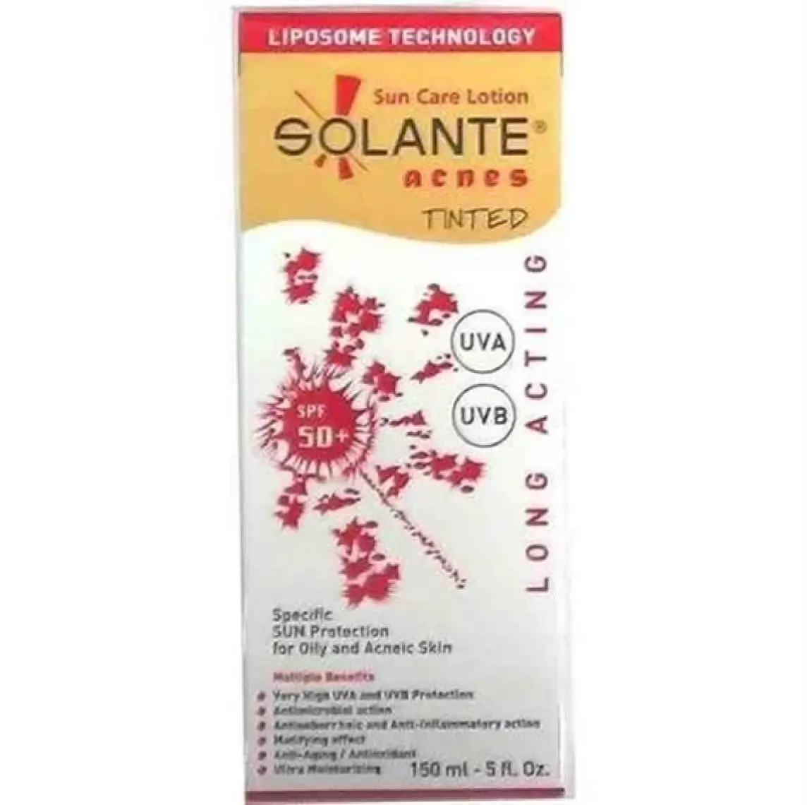 Solante Acnes Tinted Sun Care Lotion SPF50+ 150ml - Yağlı ve Akneli Ciltler İçin Renkli Güneş Koruyucu