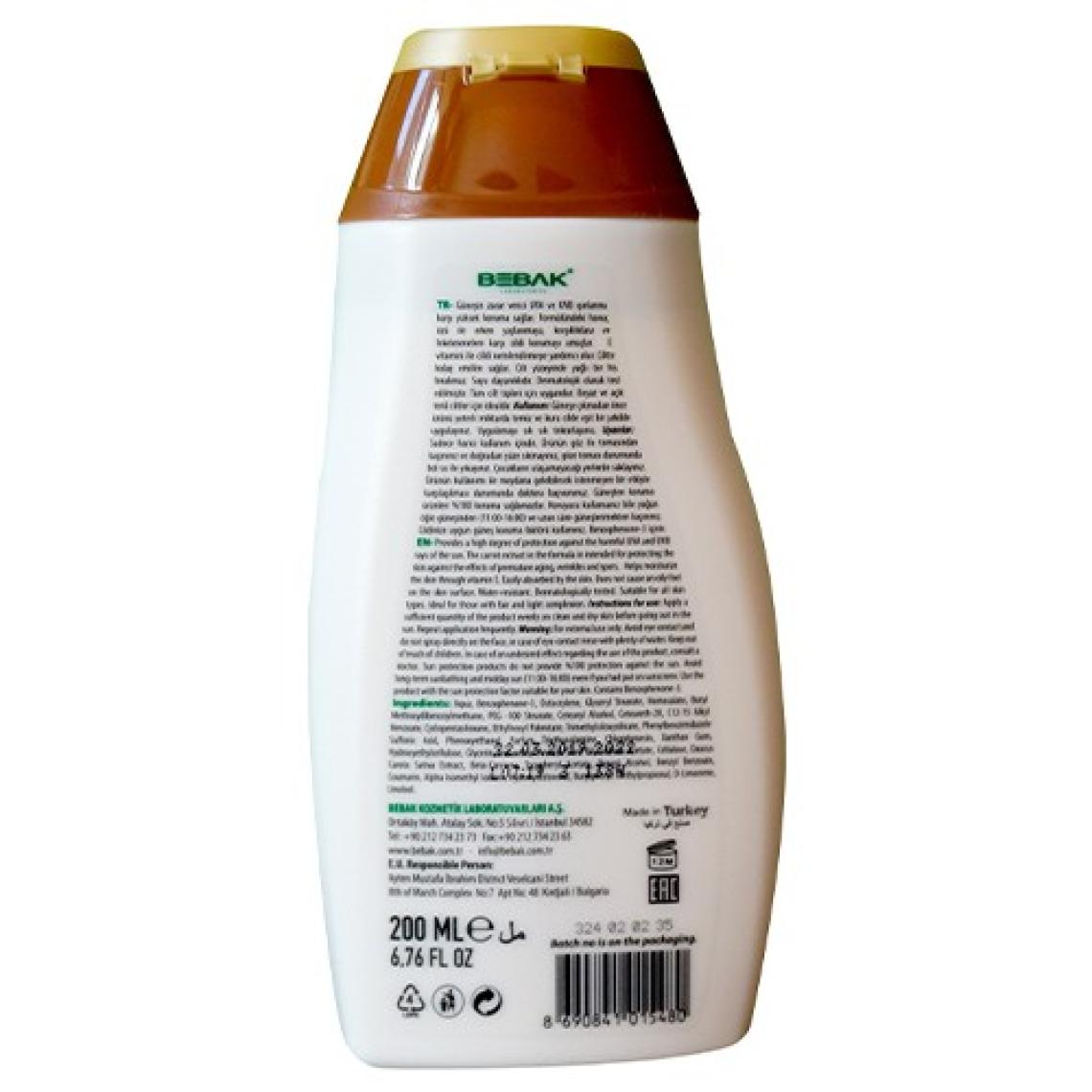 Bebak Nemlendirici Güneş Losyonu Spf 50+ 200 ml